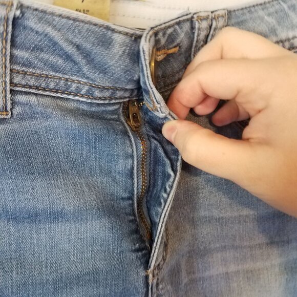 Democracy "Ab" Technology Distressed Straight Leg Jeans Women's 4 B2029Q4G3XX - Picture 5 of 11